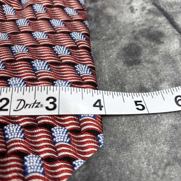 Museum Artifacts Tie Flags Patriotic Silk Extra Long 4x63" Red White Blue USA‎ - Picture 7 of 11
